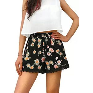 JECKSION Summer Shorts Summer Women Shorts Flower Print Lace Shorts 2016 Fashion Hot Short