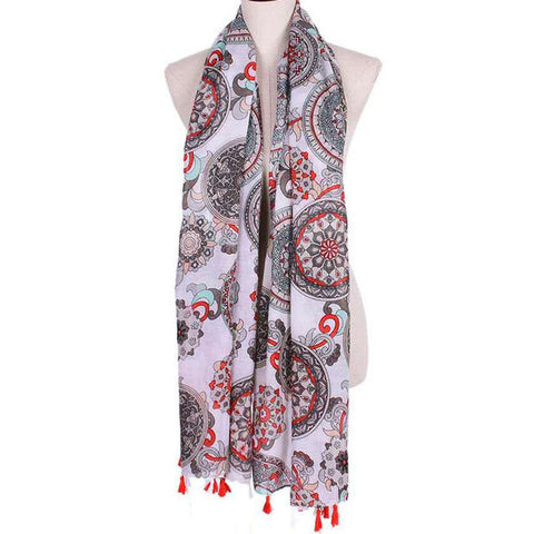 Scarf Women Fashion Printed Satin-Silk Square Scarf Shawl  Fashion Tassel hijab wrap muslim Multicolor Winter Scarf