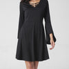 Party Queen Bell Sleeve Plain Fashion Women's Day Dress