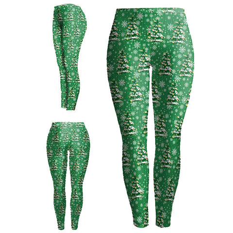 Fashion Women Lady Skinny Christmas Printed Stretchy Pants Leggings