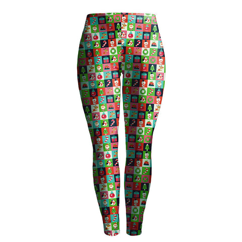 Fashion Women Lady Skinny Christmas Printed Stretchy Pants Leggings