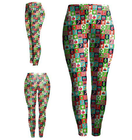 Fashion Women Lady Skinny Christmas Printed Stretchy Pants Leggings