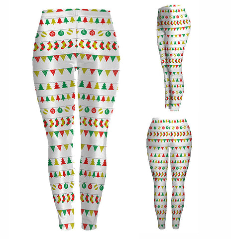 Fashion Women Lady Skinny Christmas Printed Stretchy Pants Leggings