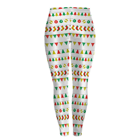 Fashion Women Lady Skinny Christmas Printed Stretchy Pants Leggings