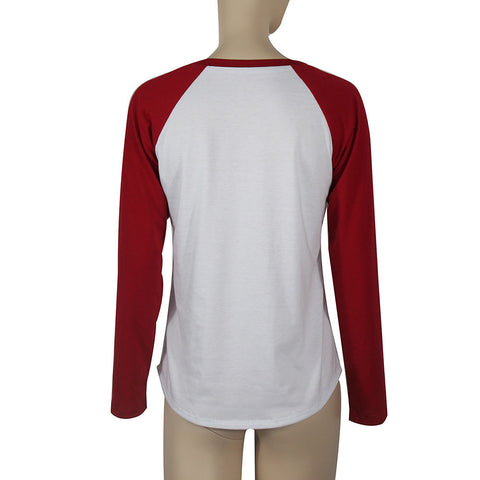 Fashion Women Casual Long Sleeve Print Sweatshirt Tops Shirt