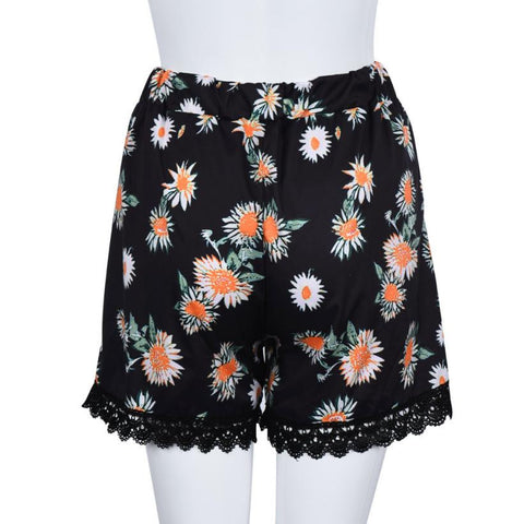 JECKSION Summer Shorts Summer Women Shorts Flower Print Lace Shorts 2016 Fashion Hot Short