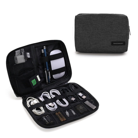 BAGSMART Electronic Accessories Packing Organizers for Earphone USB SD Card Charger Data Cable Travel Bag Pack Suitcase Case